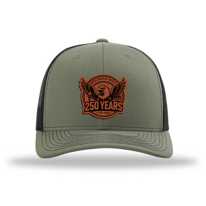 250 Eagle | Richardson 112 Leather Patch Hat