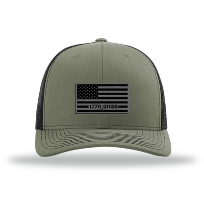 250 Flag | Richardson 112 Leather Patch Hat