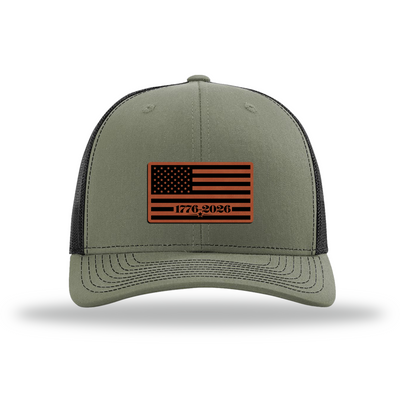 250 Flag | Richardson 112 Leather Patch Hat