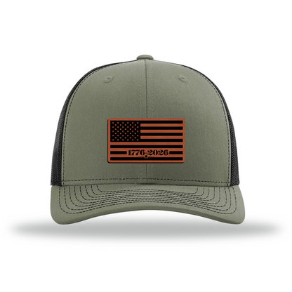 250 Flag | Richardson 112 Leather Patch Hat