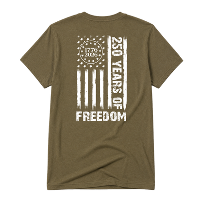 Freedom Flag, Adult Unisex Short Sleeve Tee