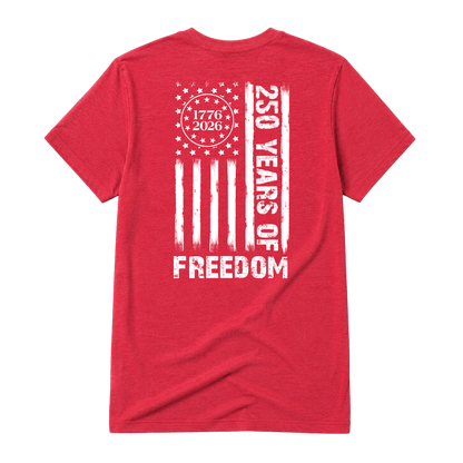 Freedom Flag, Adult Unisex Short Sleeve Tee