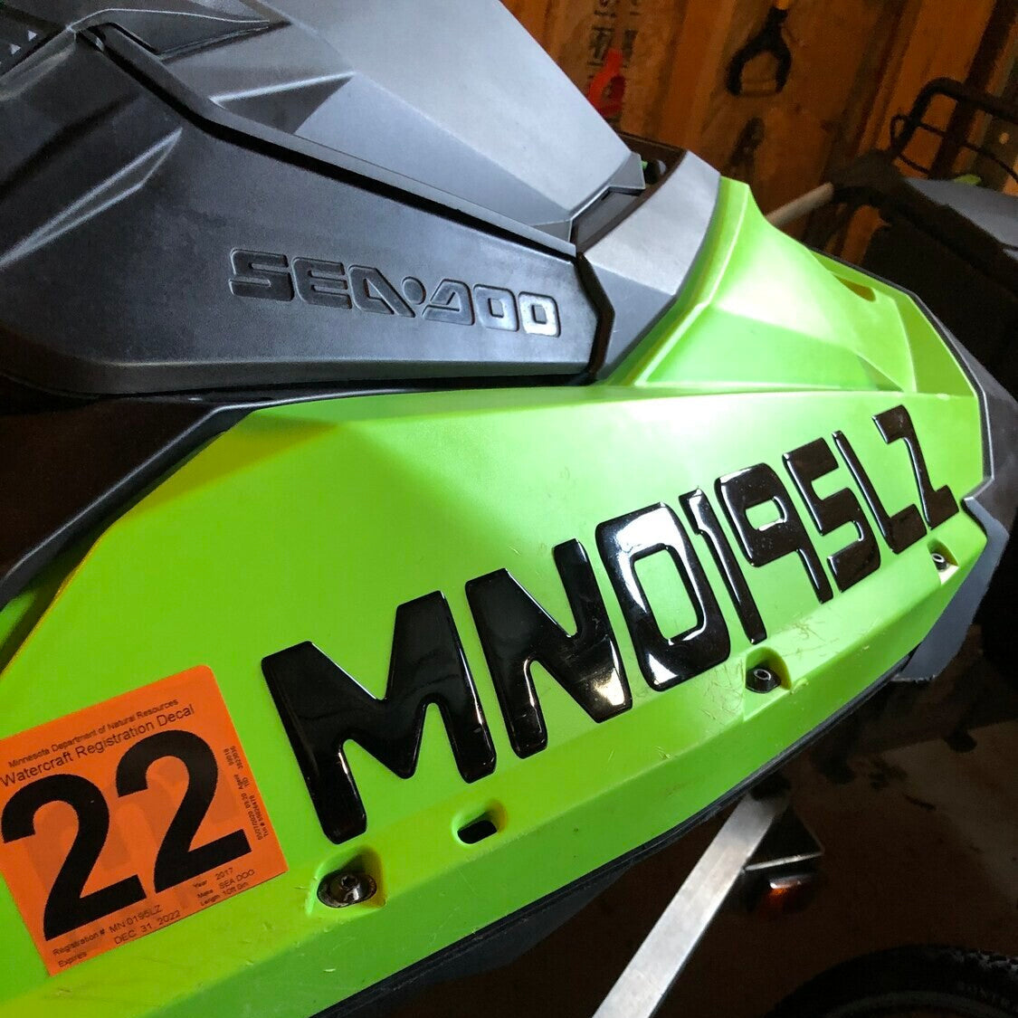 Sea Doo Spark Domed Registration