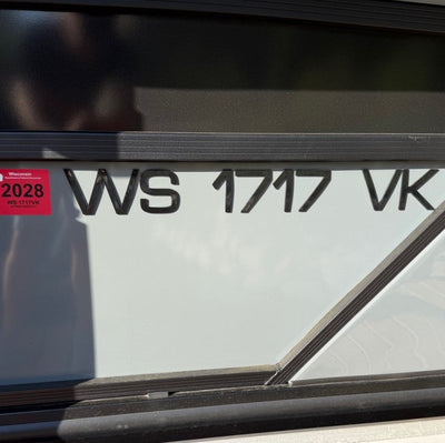 Harris Boat Pontoon 3D Registration Numbers
