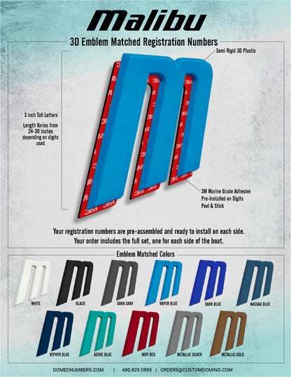 Malibu 3D Emblem Registration