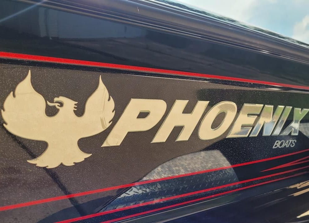 Phoenix Boats Domed Boat Decal, any solid color
