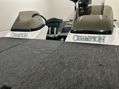 Champion Boats Domed Console Decal using a custom color green