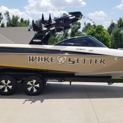 2010-2013 Malibu Wakesetter Domed Boat Decal, Choose Your Own Colors