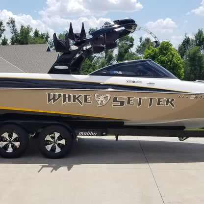 2010-2013 Malibu Wakesetter Domed Boat Decal, Choose Your Own Colors