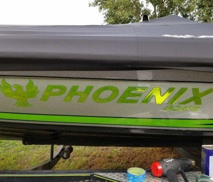 Phoenix Boats Domed Boat Decal, any solid color