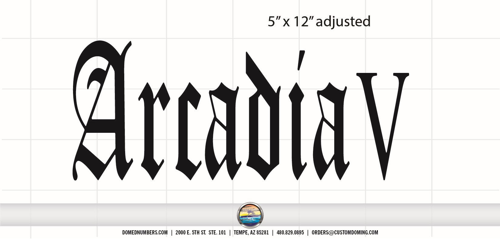Domed Boat Name Arcadia v3