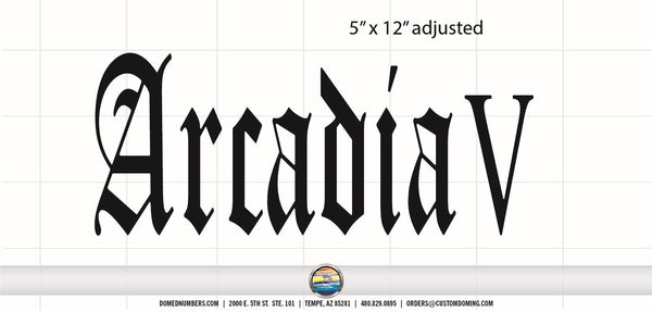 Domed Boat Name Arcadia v3