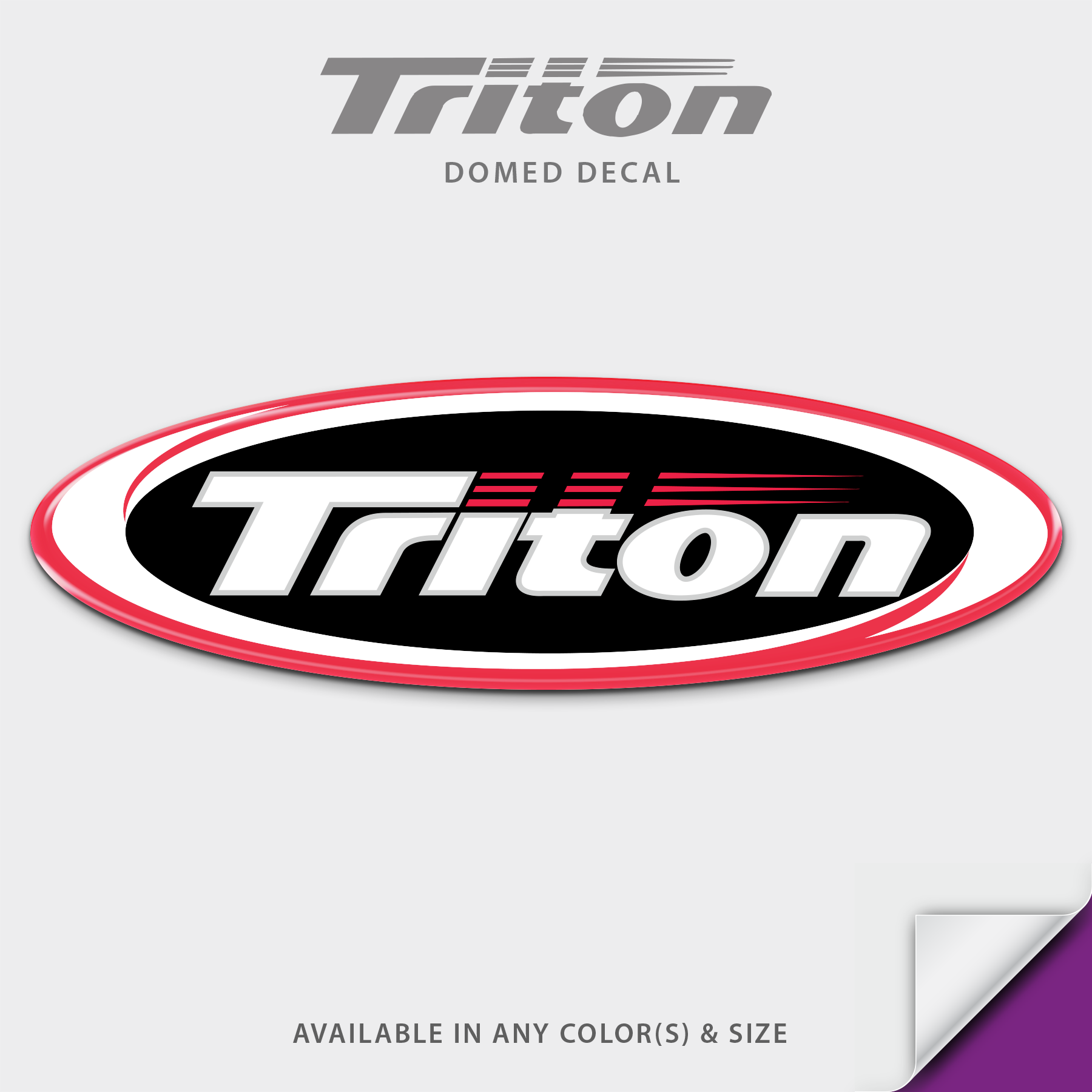 Triton Boats Domed Fender Decal