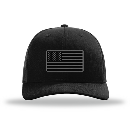 American Flag | Richardson 112 Leather Patch Hat