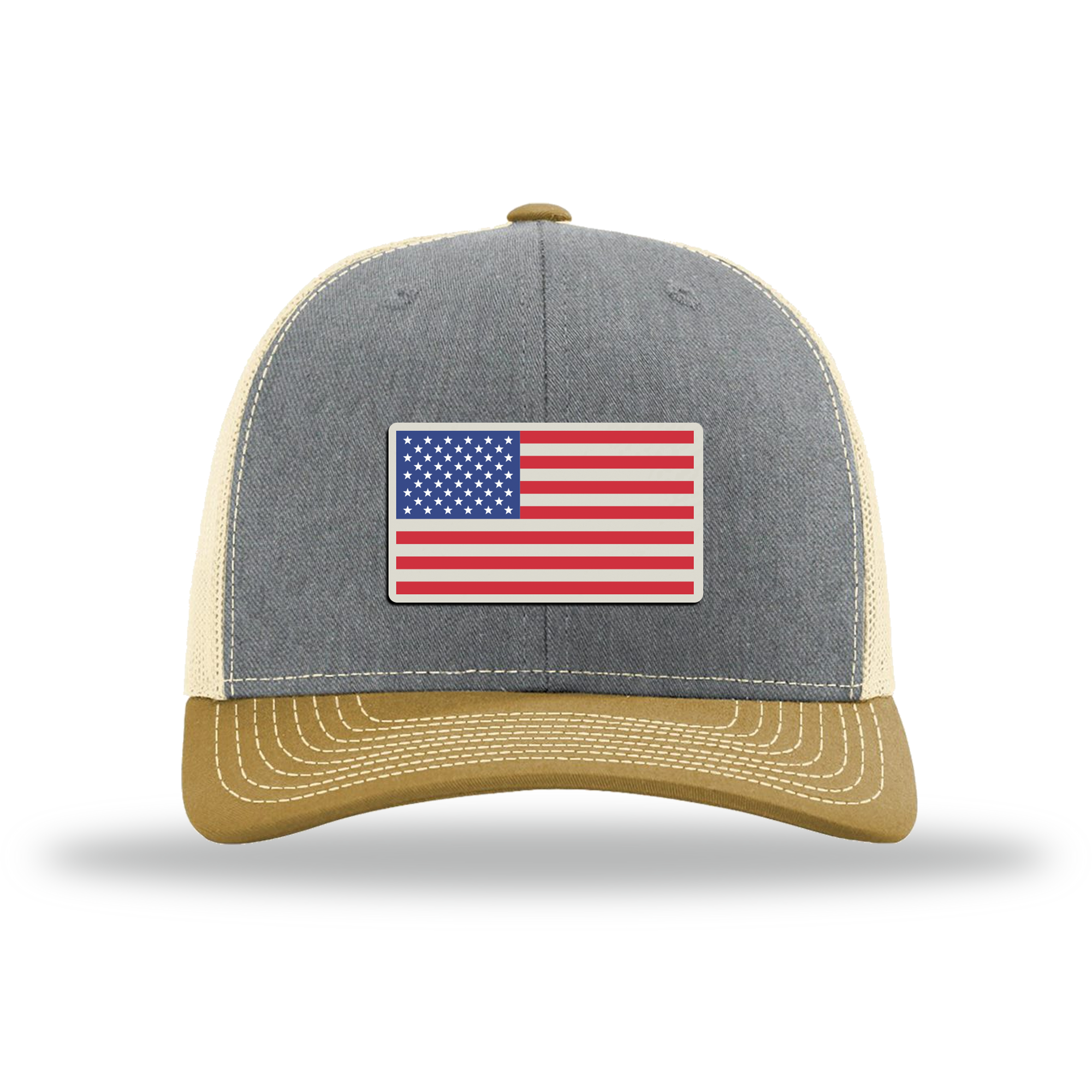 American Flag | Richardson 112 Leather Patch Hat