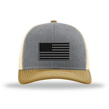American Flag | Richardson 112 Leather Patch Hat