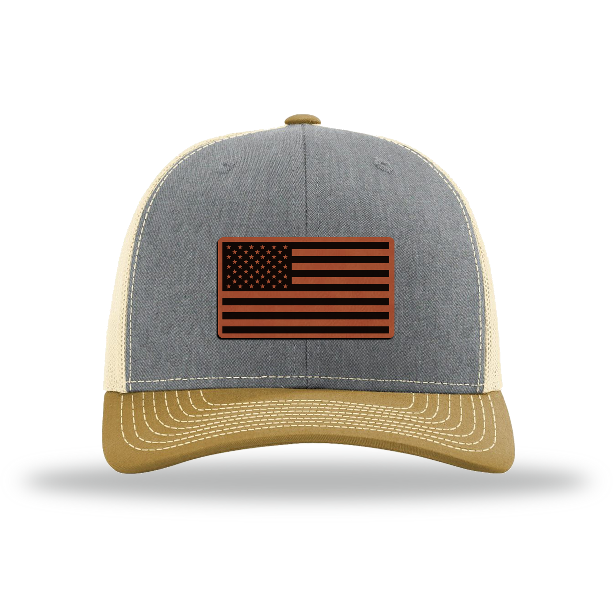 American Flag | Richardson 112 Leather Patch Hat