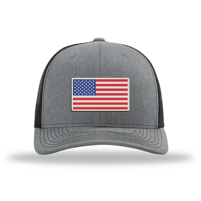 American Flag | Richardson 112 Leather Patch Hat