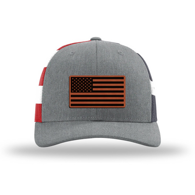 American Flag | Richardson 112 Leather Patch Hat