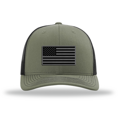 American Flag | Richardson 112 Leather Patch Hat