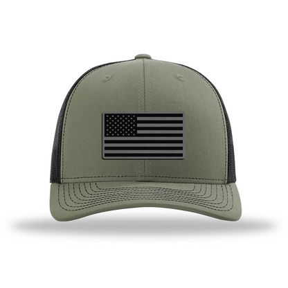 American Flag | Richardson 112 Leather Patch Hat