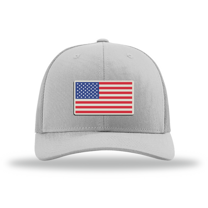 American Flag | Richardson 112 Leather Patch Hat