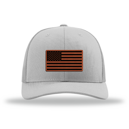 American Flag | Richardson 112 Leather Patch Hat