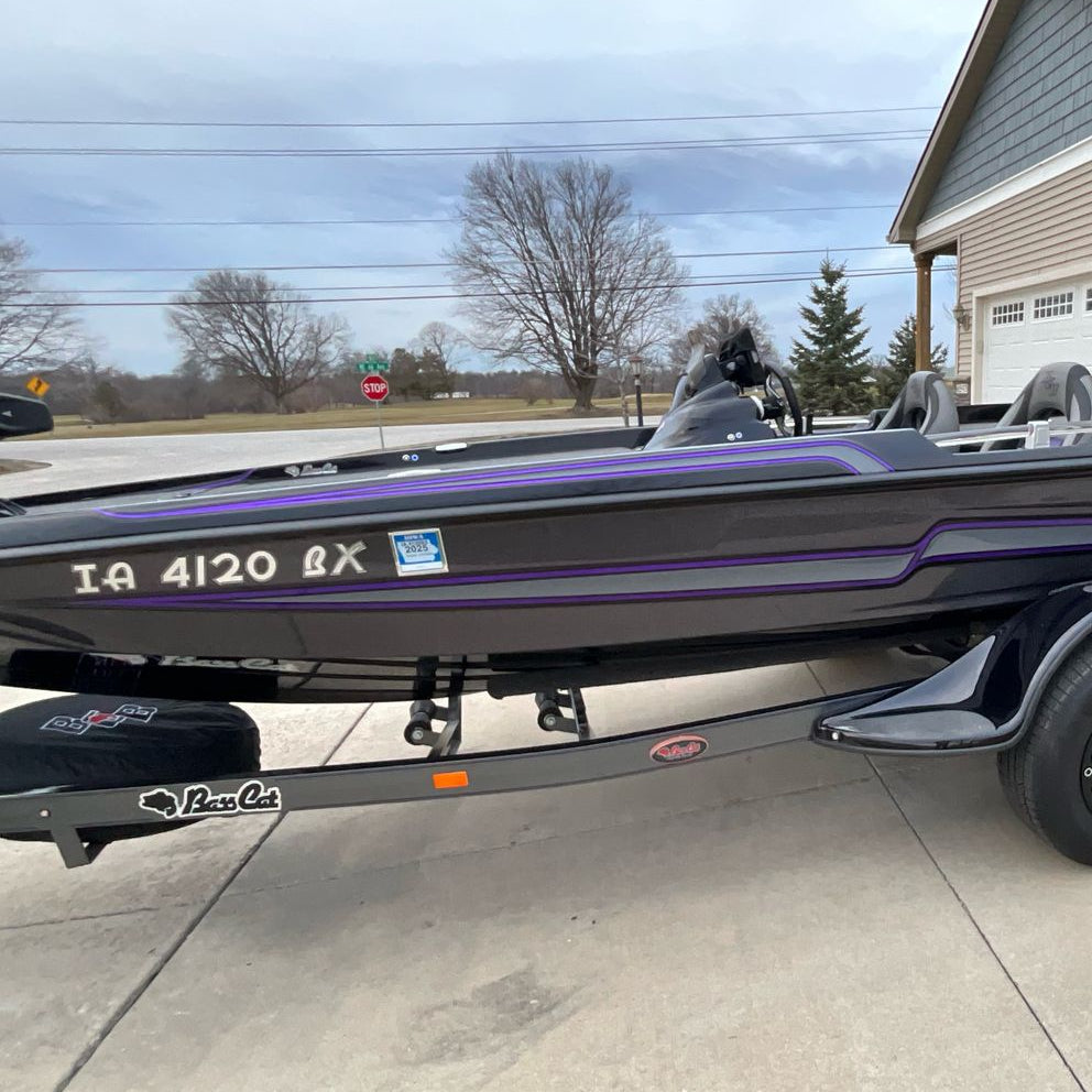 Bass Cat Boats Registration by Domed Numbers 7