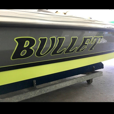 Bullet Boats Shock Green by Domed Numbers