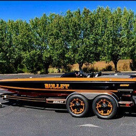 Bullet Boats Orange by Domed Numbers