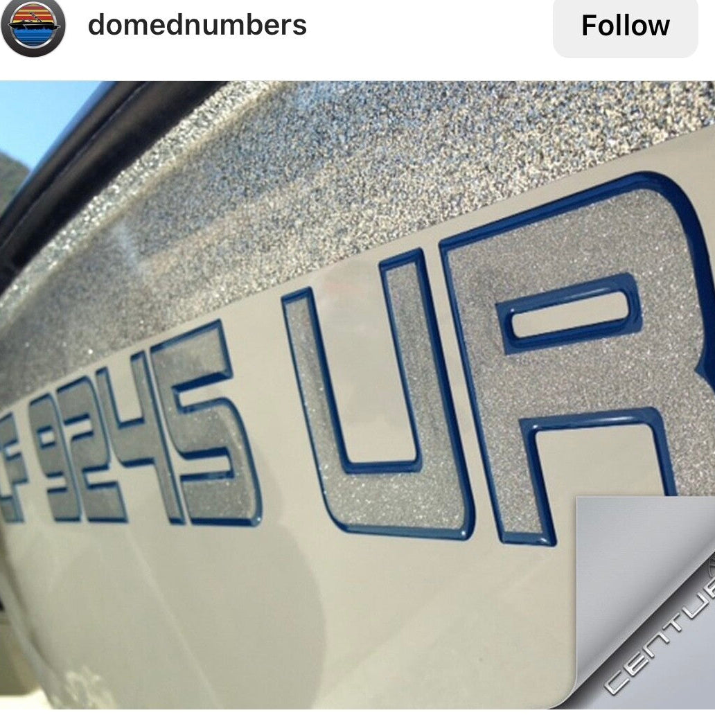 Centurion Boats Registration by Domed Numbers 3