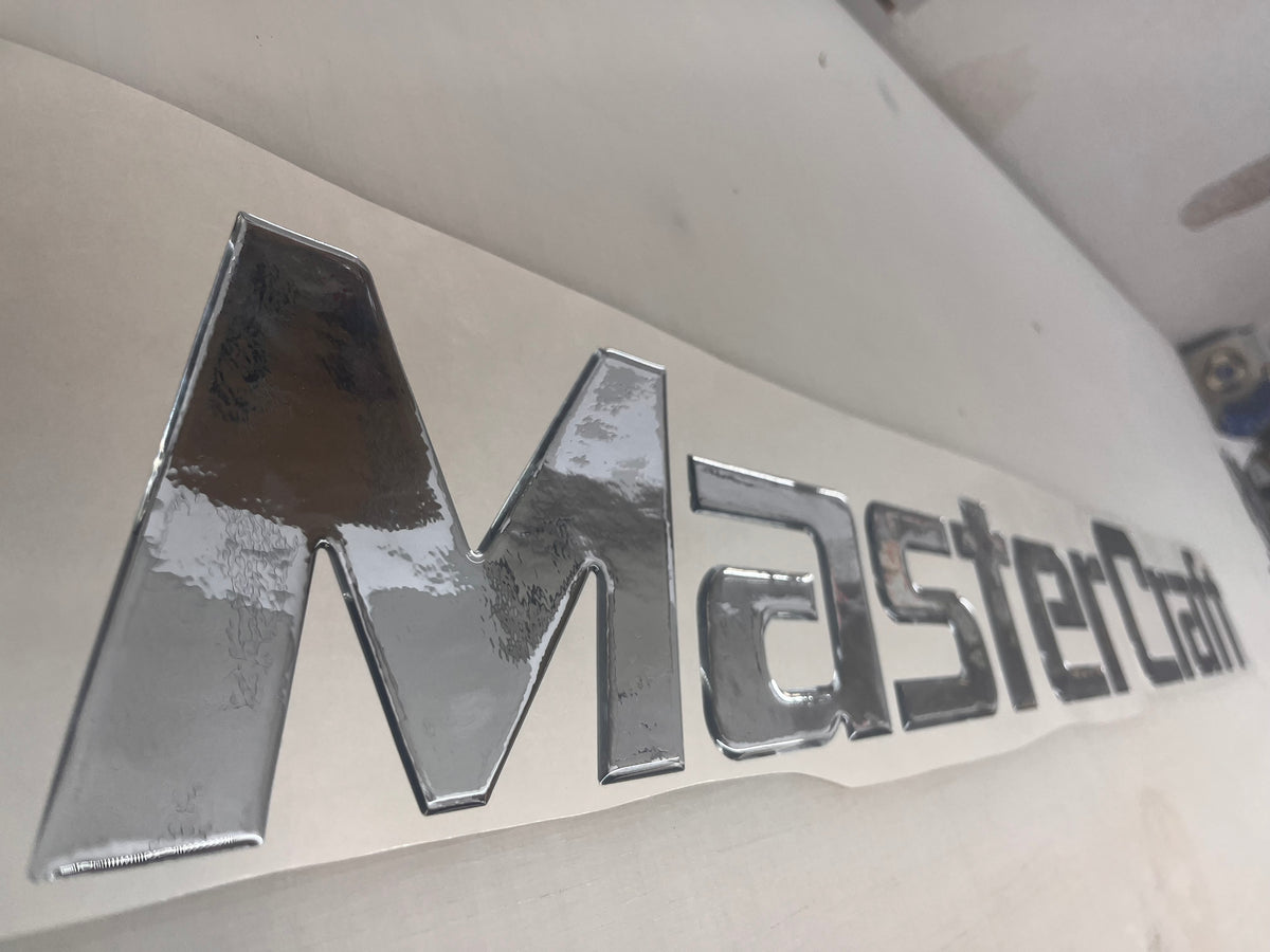 Domed MasterCraft Boat Decal Chrome