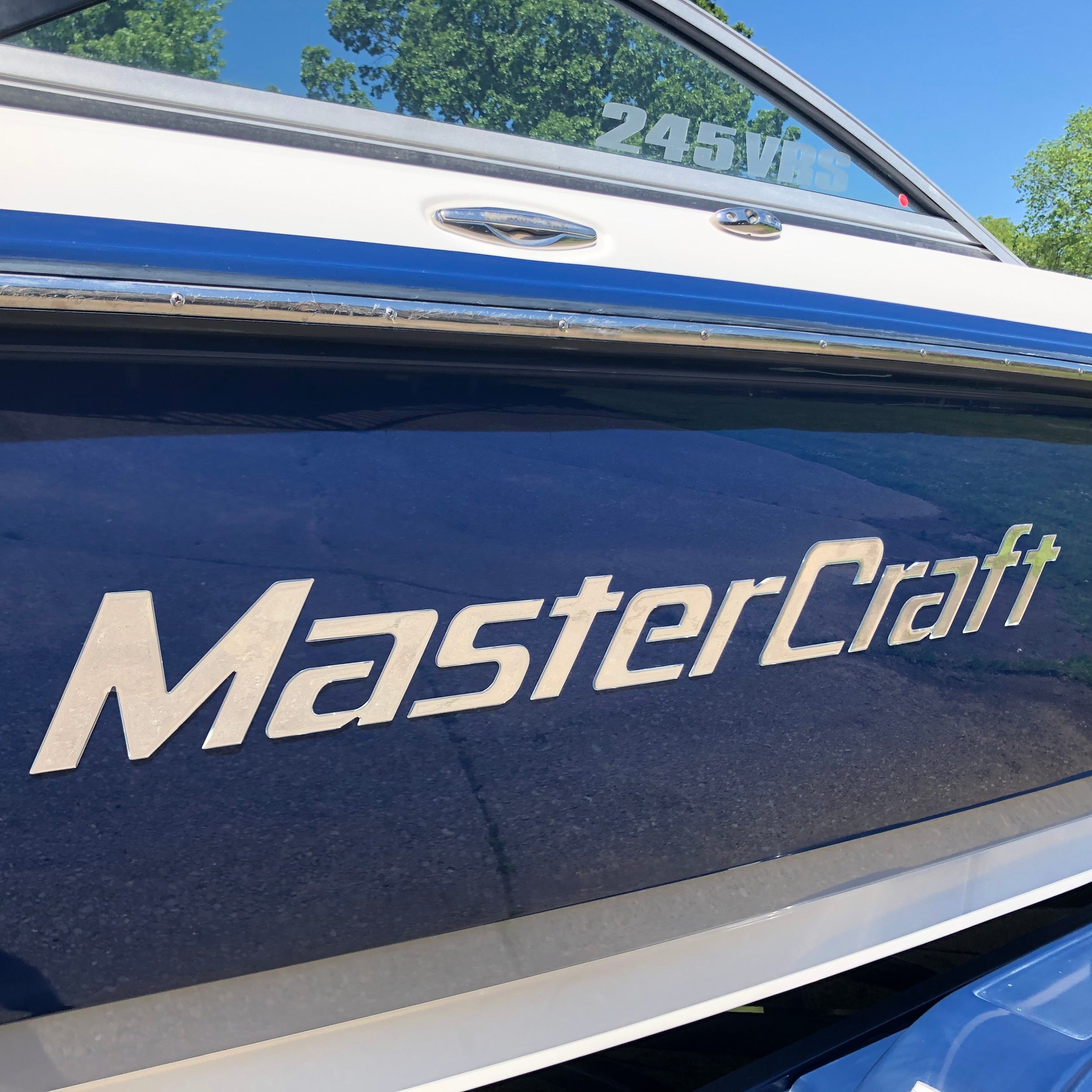 Chrome MasterCraft Boat Decal Graphic Replacement by Domed Numbers