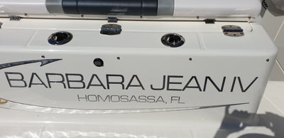 Robalo Chrome Domed Boat Name