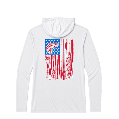 Fish Flag, Adult Unisex Long Sleeve Hooded Tee