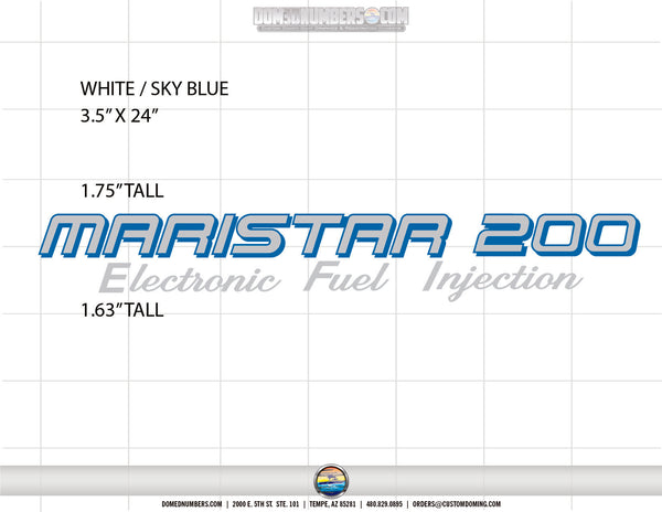 Maristar 200 MasterCraft 1994 Decal replacement