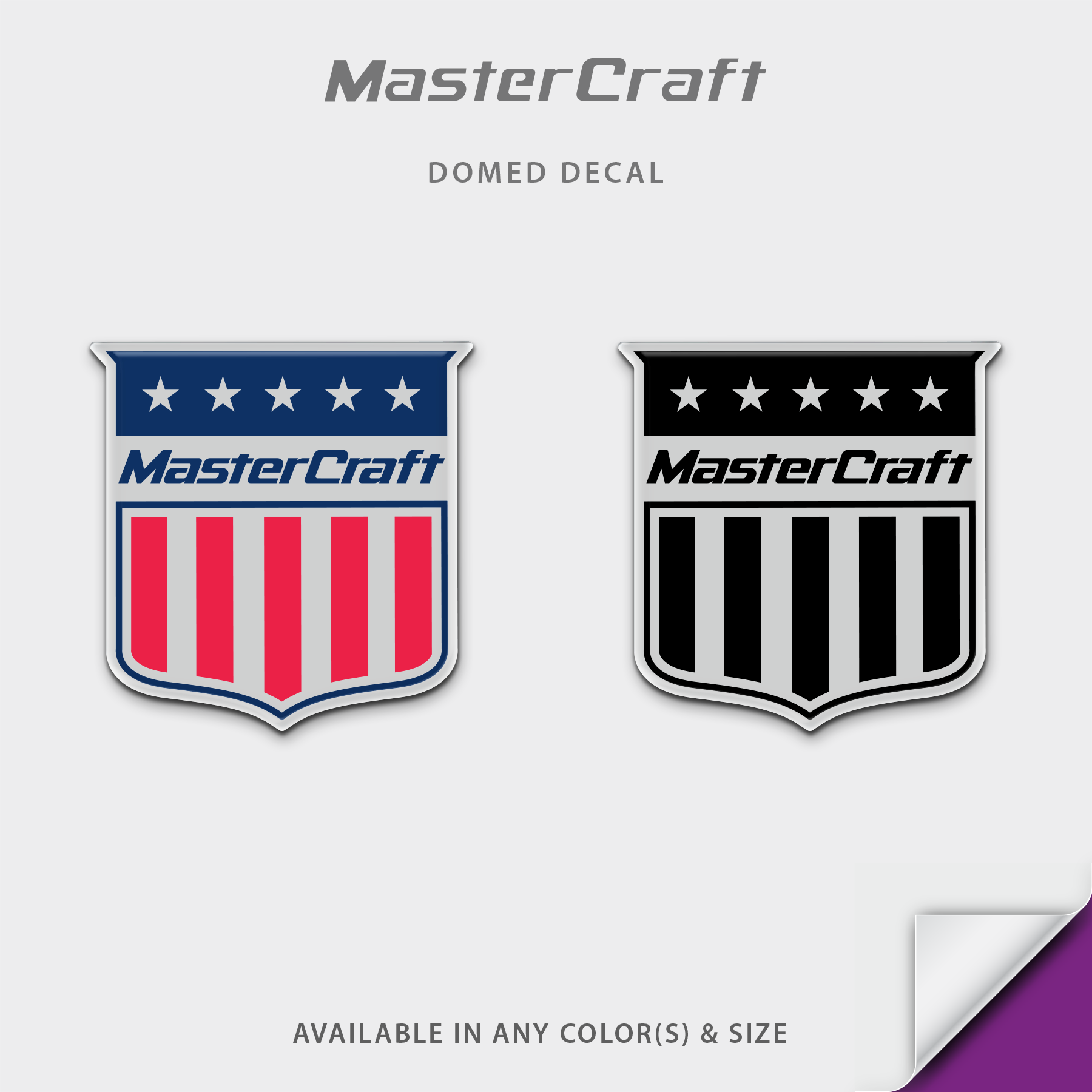 MasterCraft Shield Domed Accessory Decal