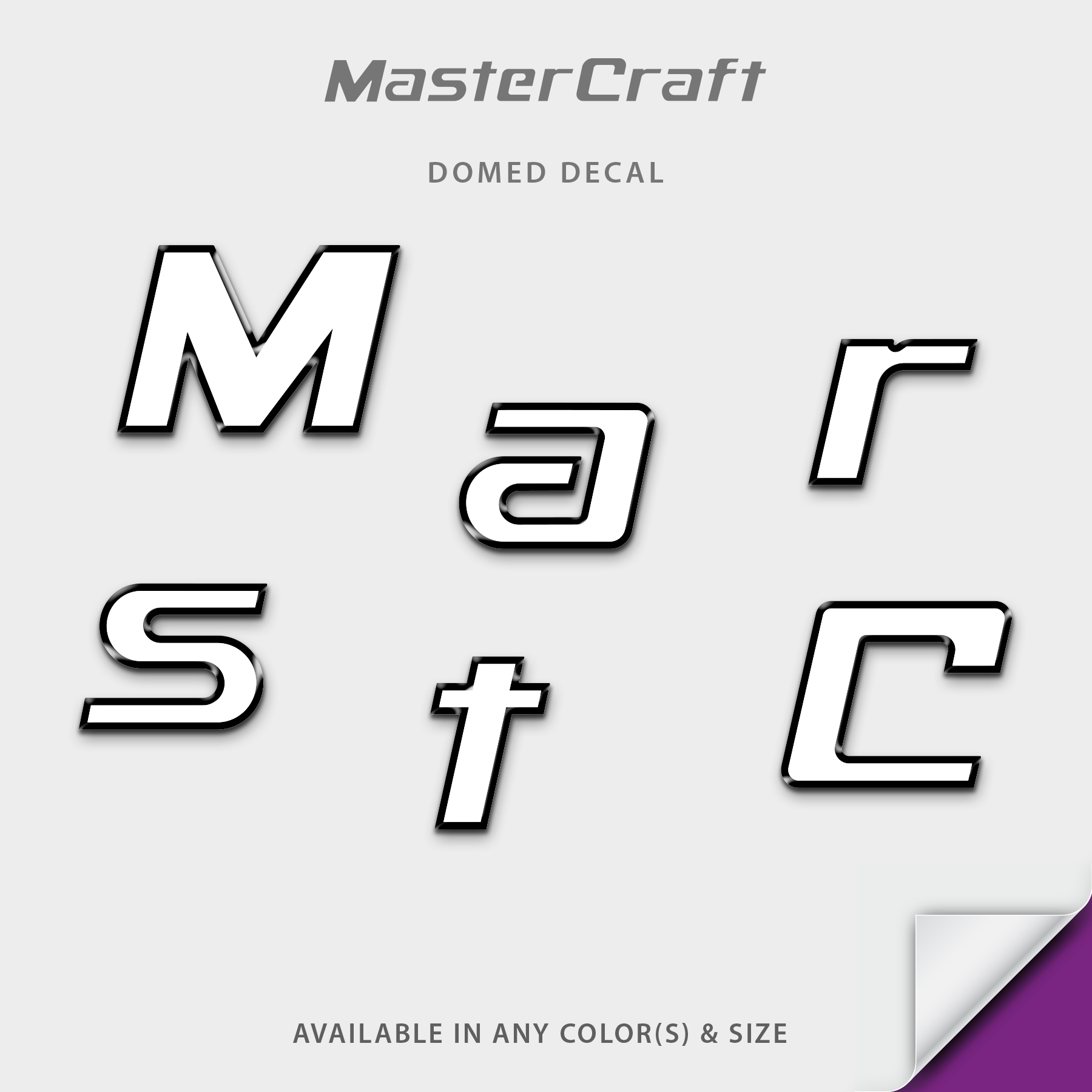 2000-2013 MasterCraft Replacement Letter Domed Decal