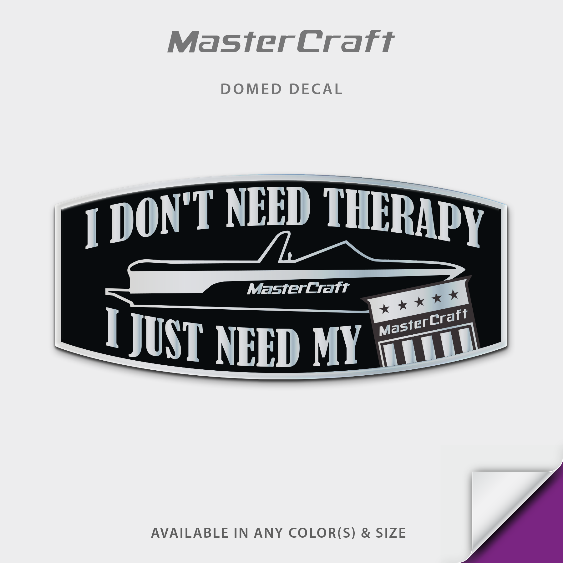 MasterCraft "Therapy" Domed Accessory Decal