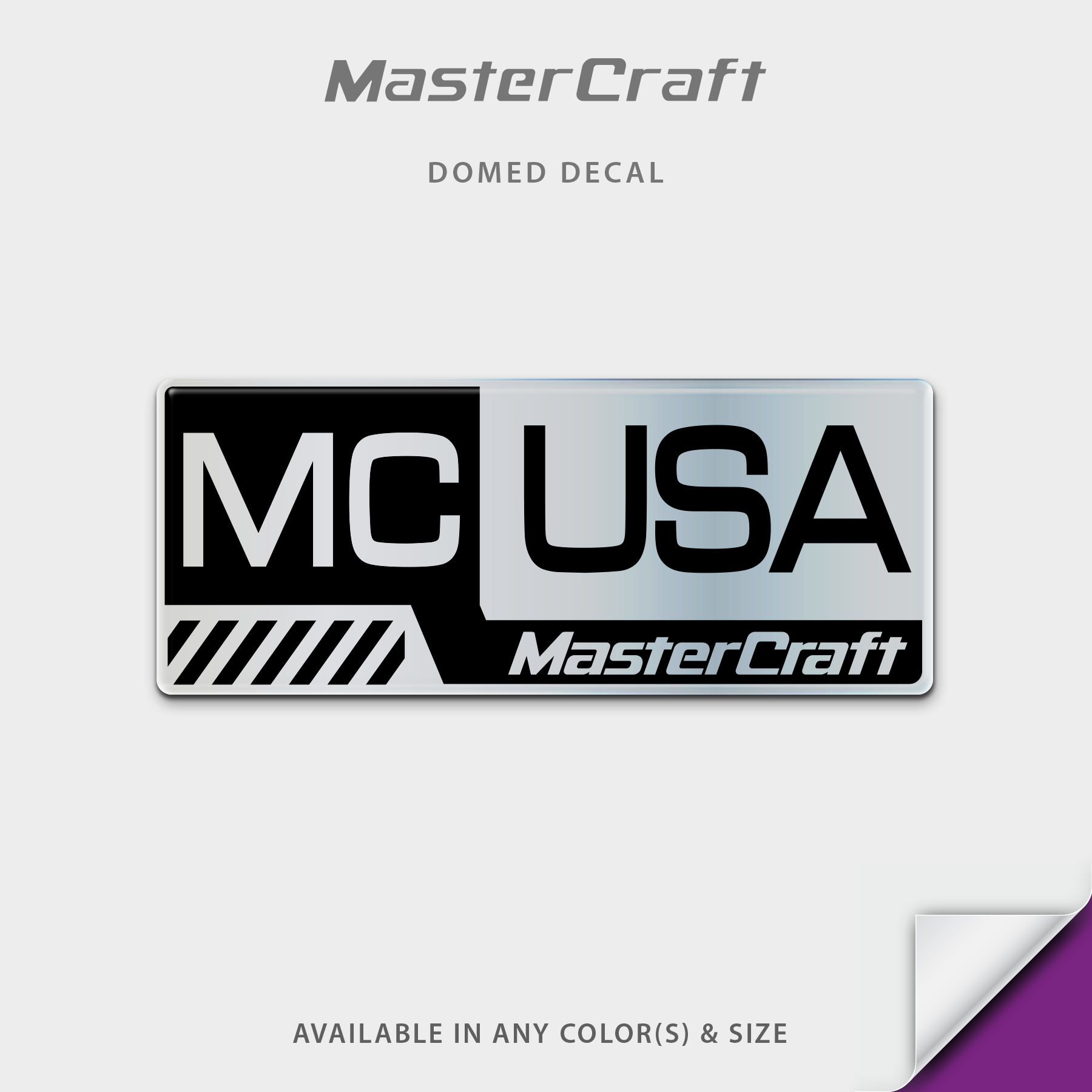 MasterCraft "MC USA" Domed Accessory Decal