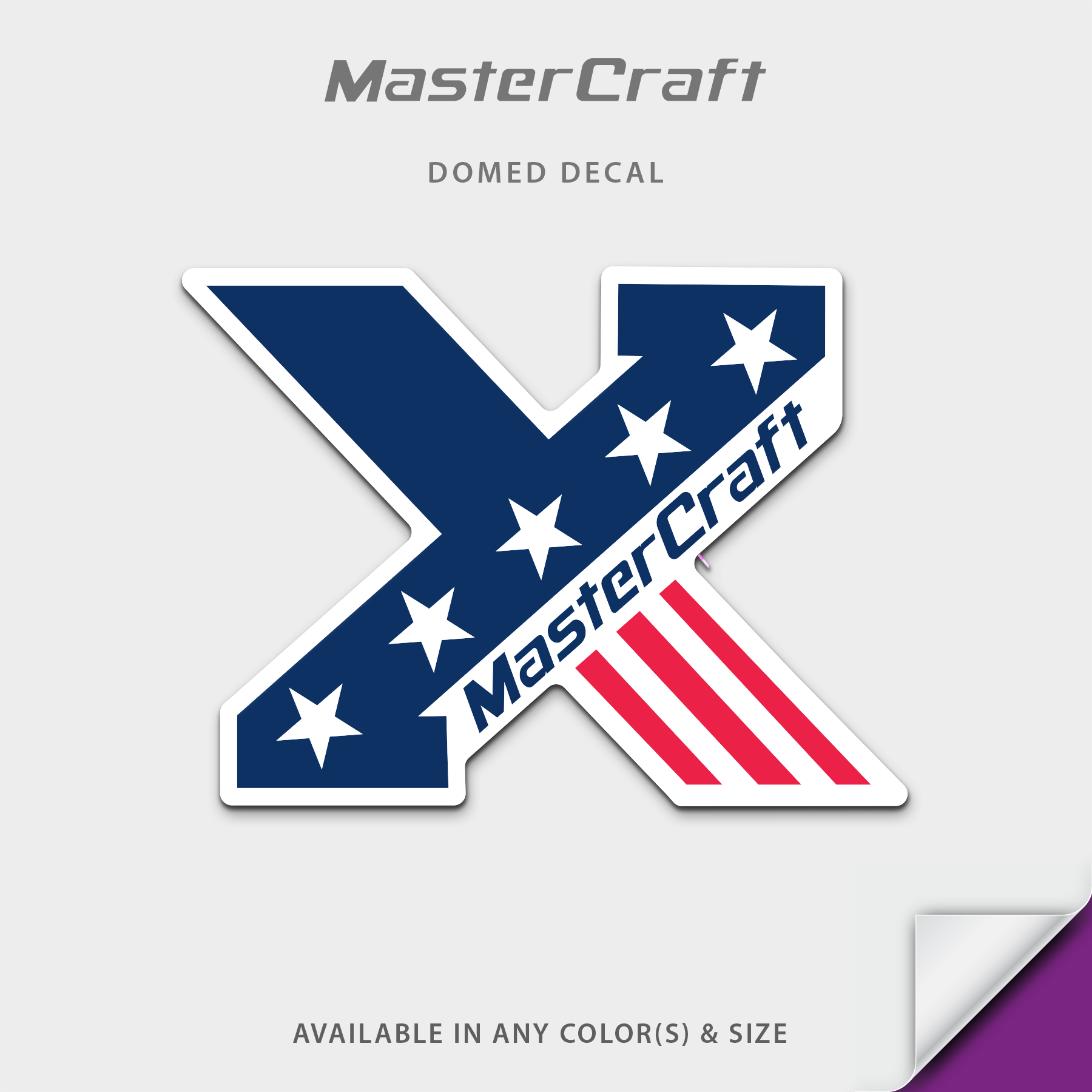 MasterCraft "X USA" Domed Accessory Decal