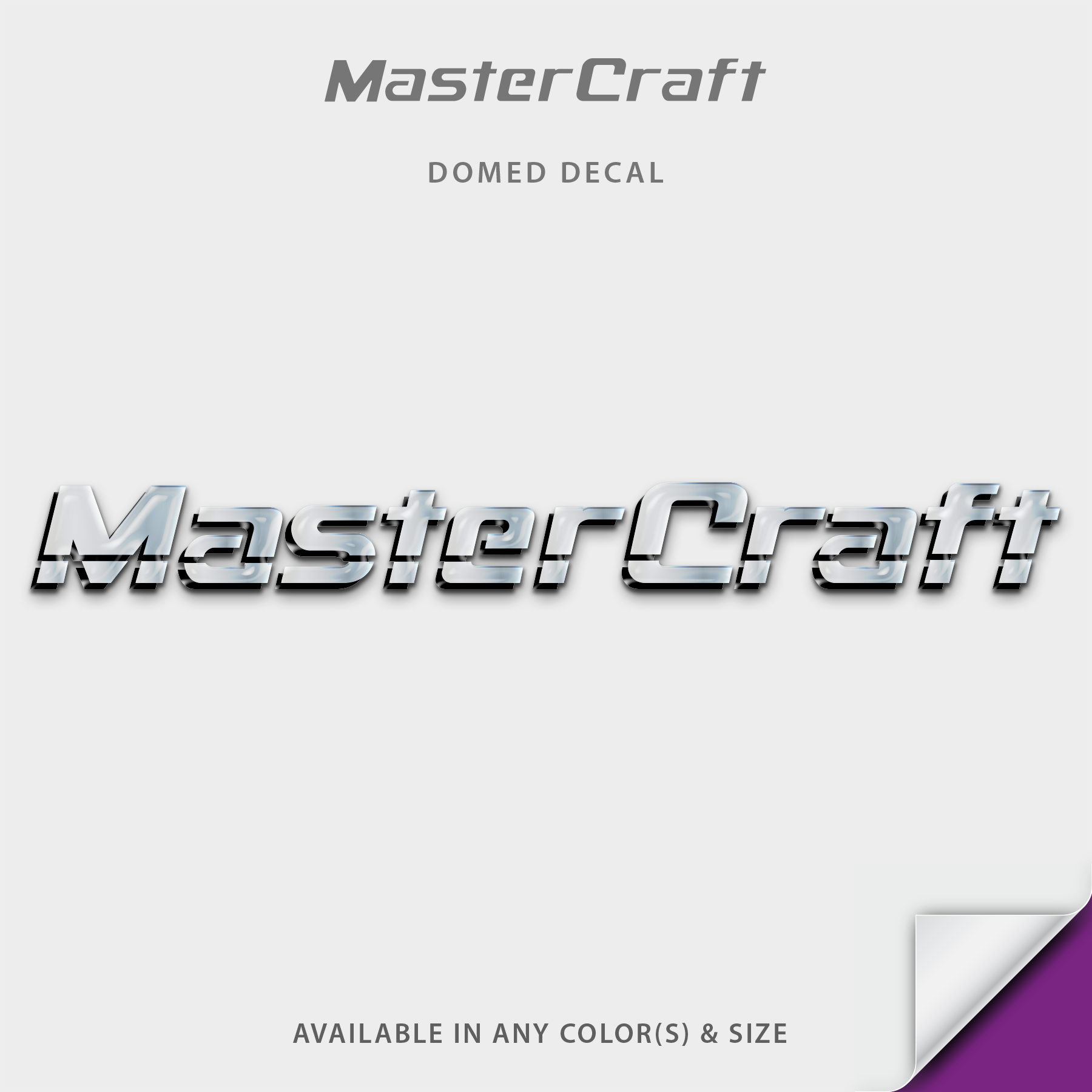 1987-1991 MasterCraft Line Domed Boat Decal