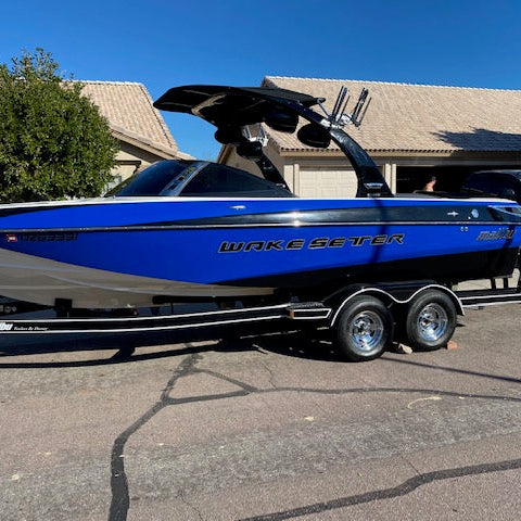 Malibu Wakesetter Domed Boat Decal by Domed Numbers 12
