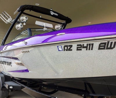 Malibu Wakesetter Boats emblem matched domed registration by Domed Numbers 2014 2015 2016