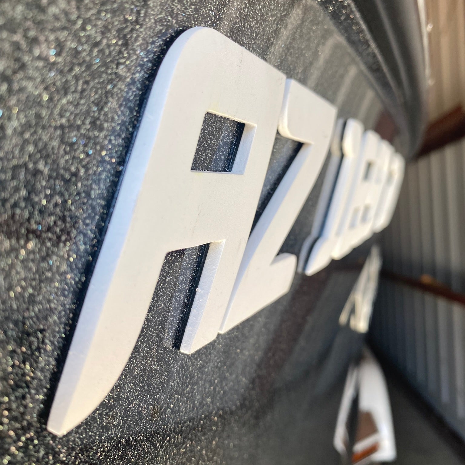 Nautique Boat 3D Raised Registration in White by Domed Numbers