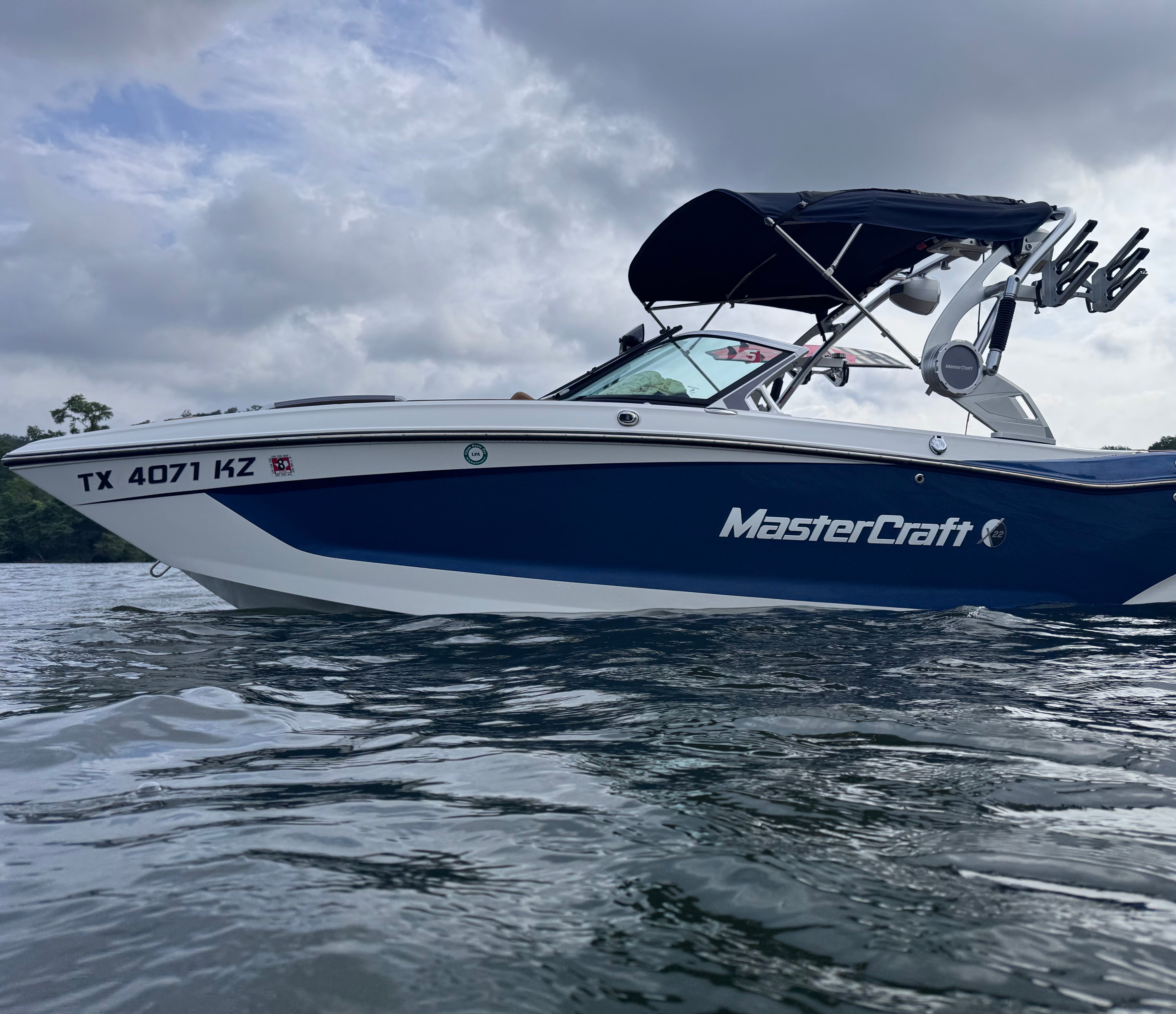 MasterCraft Navy Flake Boat Registration by Domed Numbers