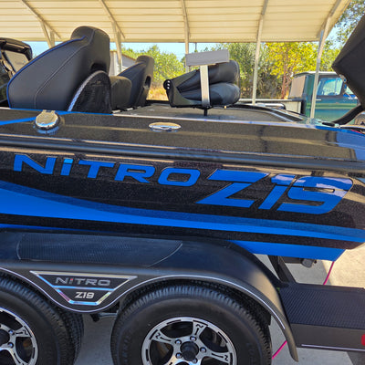 Nitro Z19 replacement decals in custom colors by Domed Numbers