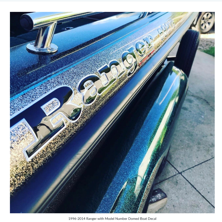 Ranger 692VS Boat Decals by Domed Numbers