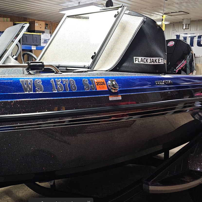 Ranger Boats Registration by Domed Numbers in silver flake