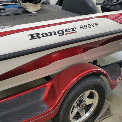 Ranger Boats with R93VS Model Number Decal by Domed Numbers